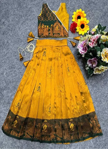 AJD 8157 Soft Lichi Silk Lehenga With Blouse Bulk Orders In India